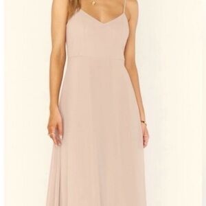 Show Me Your MuMu Blush Maxi Dress with Spaghetti Straps size XS